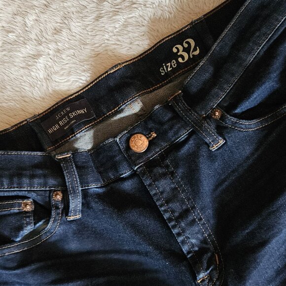J. CREW - Dark wash high rise skinny jeans - Picture 11 of 11